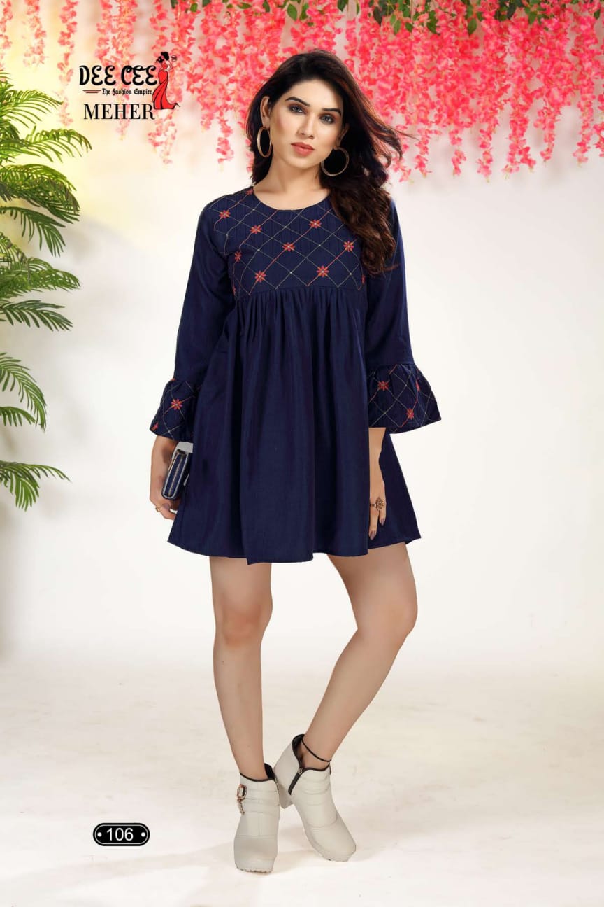 Meher By Deecee Fancy Tunic Short Kurtis Catalog